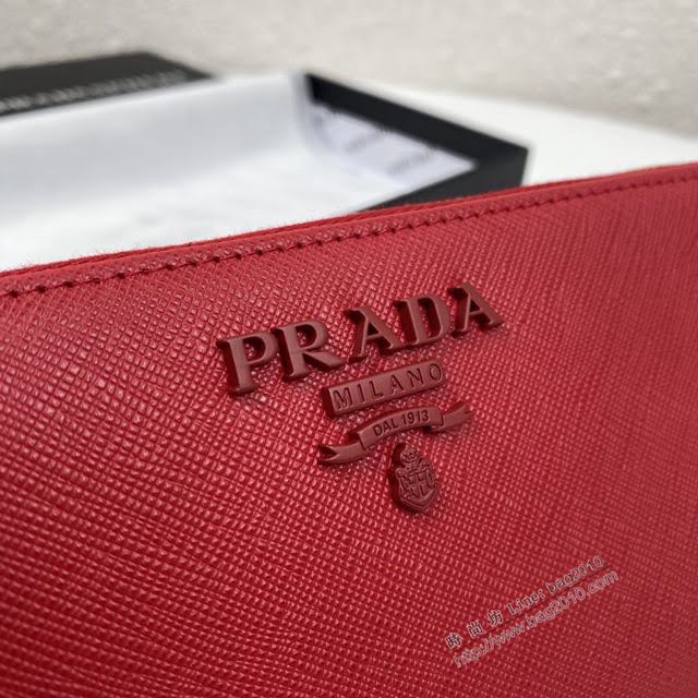 prada錢包 普拉達專櫃最新爆款長錢包 1ML506 prada女士單拉鏈錢包  pyd2212